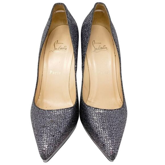 Christian Louboutin Filo 120 Glitter Specchio Pumps EU 38 / US 7 - Picture 5 of 13